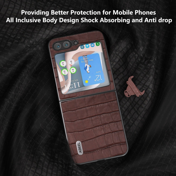 ABEEL Crocodile Texture Genuine Leather Phone Case, For Samsung Galaxy Z Flip6 / Flip7 FE, For Samsung Galaxy Z Fold6, For Samsung Galaxy A05, For Samsung Galaxy S23 FE 5G, For Samsung Galaxy Z Fold5, For Samsung Galaxy Z Flip5