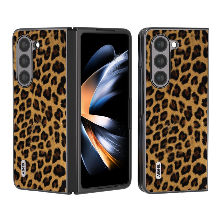 ABEEL Black Edge Leopard Phone Case, For Samsung Galaxy Z Flip6 / Flip7 FE, For Samsung Galaxy Z Fold5, For Samsung Galaxy Z Flip5, For Samsung Galaxy Z Fold4 5G, For Samsung Galaxy Z Fold3 5G
