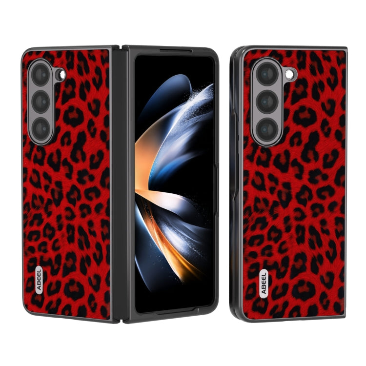 ABEEL Black Edge Leopard Phone Case, For Samsung Galaxy Z Flip6 / Flip7 FE, For Samsung Galaxy Z Fold5, For Samsung Galaxy Z Flip5, For Samsung Galaxy Z Fold4 5G, For Samsung Galaxy Z Fold3 5G