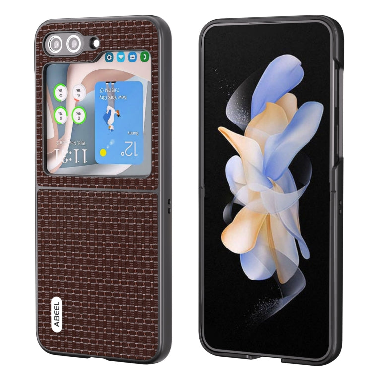 ABEEL Genuine Leather Luxury Series Phone Case, For Samsung Galaxy Z Flip5, For Samsung Galaxy Z Fold5