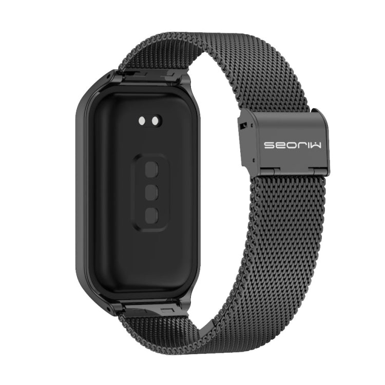 Mijobs Metal Shell + Milan Buckle Metal Watch Band, For Xiaomi Smart Band 8 Active / Redmi Band 2