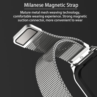 Mijobs Metal Shell + Milan Buckle Metal Watch Band, For Xiaomi Smart Band 8 Active / Redmi Band 2