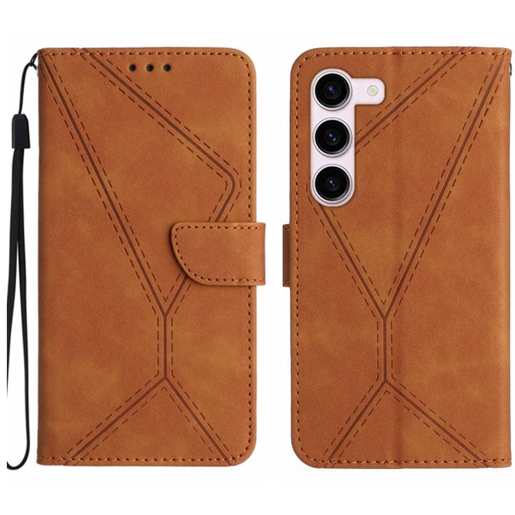 Stitching Embossed Leather Phone Case, For Samsung Galaxy S23 5G, For Samsung Galaxy S23 Ultra 5G, For Samsung Galaxy S22 5G, For Samsung Galaxy S22+ 5G, For Samsung Galaxy S22 Ultra 5G, For Samsung Galaxy S21 5G, For Samsung Galaxy S21 FE 5G          ...