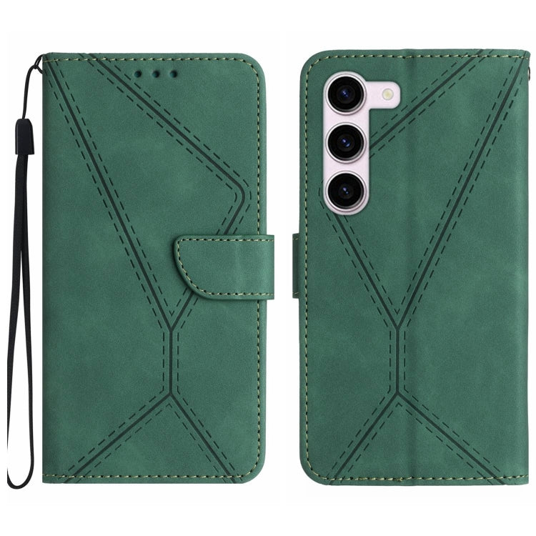 Stitching Embossed Leather Phone Case, For Samsung Galaxy S23 5G, For Samsung Galaxy S23 Ultra 5G, For Samsung Galaxy S22 5G, For Samsung Galaxy S22+ 5G, For Samsung Galaxy S22 Ultra 5G, For Samsung Galaxy S21 5G, For Samsung Galaxy S21 FE 5G          ...