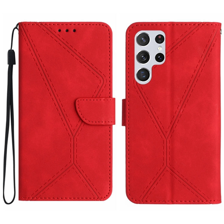 Stitching Embossed Leather Phone Case, For Samsung Galaxy S23 5G, For Samsung Galaxy S23 Ultra 5G, For Samsung Galaxy S22 5G, For Samsung Galaxy S22+ 5G, For Samsung Galaxy S22 Ultra 5G, For Samsung Galaxy S21 5G, For Samsung Galaxy S21 FE 5G          ...