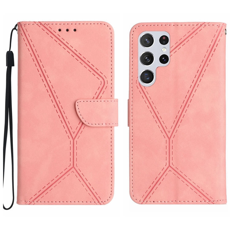 Stitching Embossed Leather Phone Case, For Samsung Galaxy S23 5G, For Samsung Galaxy S23 Ultra 5G, For Samsung Galaxy S22 5G, For Samsung Galaxy S22+ 5G, For Samsung Galaxy S22 Ultra 5G, For Samsung Galaxy S21 5G, For Samsung Galaxy S21 FE 5G          ...
