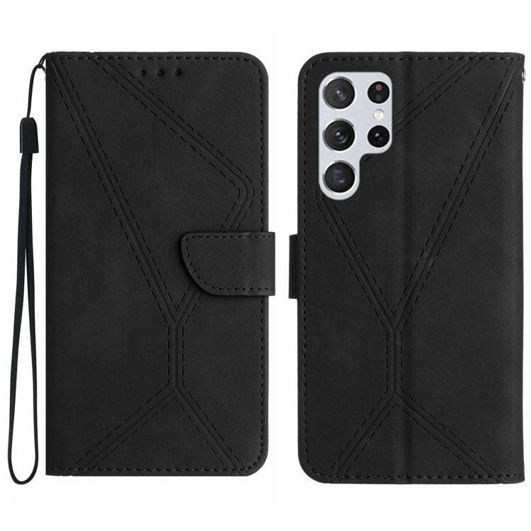 Stitching Embossed Leather Phone Case, For Samsung Galaxy S23 5G, For Samsung Galaxy S23 Ultra 5G, For Samsung Galaxy S22 5G, For Samsung Galaxy S22+ 5G, For Samsung Galaxy S22 Ultra 5G, For Samsung Galaxy S21 5G, For Samsung Galaxy S21 FE 5G          ...