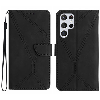 Stitching Embossed Leather Phone Case, For Samsung Galaxy S23 5G, For Samsung Galaxy S23 Ultra 5G, For Samsung Galaxy S22 5G, For Samsung Galaxy S22+ 5G, For Samsung Galaxy S22 Ultra 5G, For Samsung Galaxy S21 5G, For Samsung Galaxy S21 FE 5G          ...