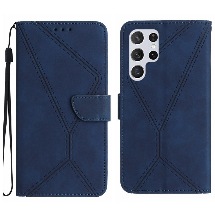 Stitching Embossed Leather Phone Case, For Samsung Galaxy S23 5G, For Samsung Galaxy S23 Ultra 5G, For Samsung Galaxy S22 5G, For Samsung Galaxy S22+ 5G, For Samsung Galaxy S22 Ultra 5G, For Samsung Galaxy S21 5G, For Samsung Galaxy S21 FE 5G          ...