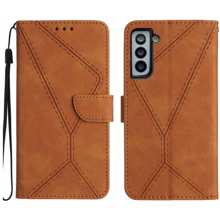 Stitching Embossed Leather Phone Case, For Samsung Galaxy S23 5G, For Samsung Galaxy S23 Ultra 5G, For Samsung Galaxy S22 5G, For Samsung Galaxy S22+ 5G, For Samsung Galaxy S22 Ultra 5G, For Samsung Galaxy S21 5G, For Samsung Galaxy S21 FE 5G          ...