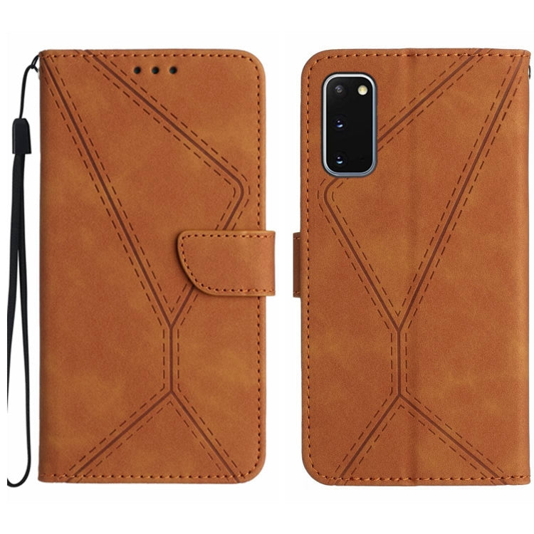 Stitching Embossed Leather Phone Case, For Samsung Galaxy S21 Ultra 5G, For Samsung Galaxy S20, For Samsung Galaxy S20+, For Samsung Galaxy S20 Ultra, For Samsung Galaxy S20 FE, For Samsung Galaxy S10, For Samsung Galaxy S10+, For Samsung Galaxy Note20