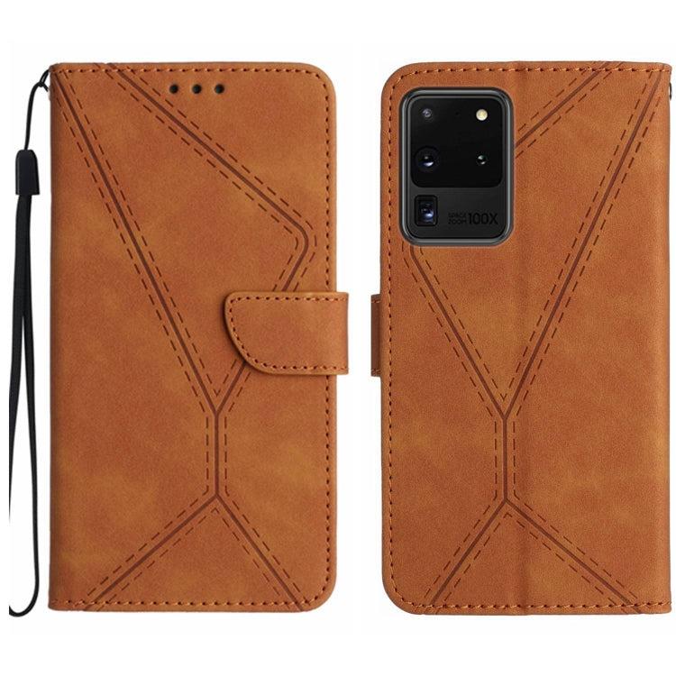 Stitching Embossed Leather Phone Case, For Samsung Galaxy S21 Ultra 5G, For Samsung Galaxy S20, For Samsung Galaxy S20+, For Samsung Galaxy S20 Ultra, For Samsung Galaxy S20 FE, For Samsung Galaxy S10, For Samsung Galaxy S10+, For Samsung Galaxy Note20