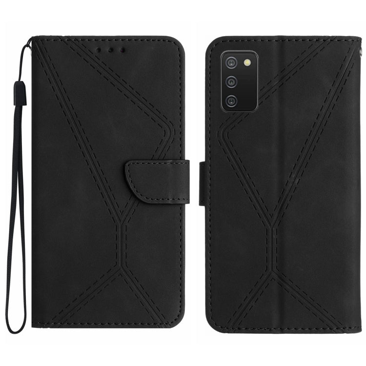 Stitching Embossed Leather Phone Case, For Samsung Galaxy Note20 Ultra, For Samsung Galaxy Note10+, For Samsung Galaxy A03 164mm, For Samsung Galaxy A03 166mm, For Samsung Galaxy A03s 165.8mm, For Samsung Galaxy A03s 166mm                              ...