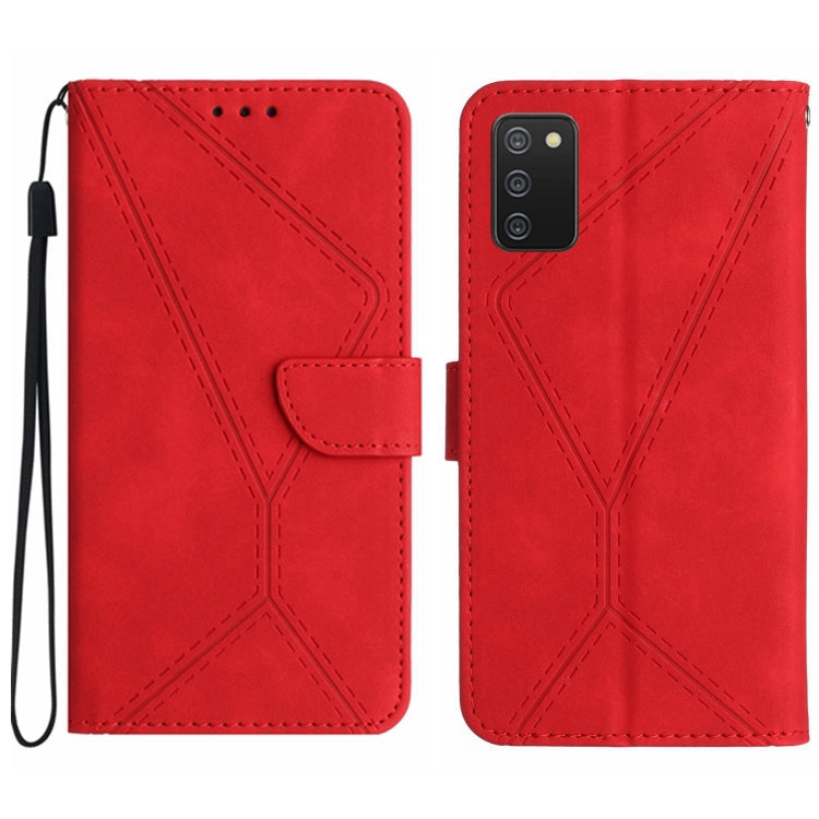 Stitching Embossed Leather Phone Case, For Samsung Galaxy Note20 Ultra, For Samsung Galaxy Note10+, For Samsung Galaxy A03 164mm, For Samsung Galaxy A03 166mm, For Samsung Galaxy A03s 165.8mm, For Samsung Galaxy A03s 166mm                              ...
