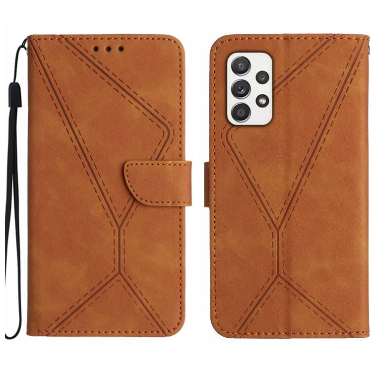 Stitching Embossed Leather Phone Case, For Samsung Galaxy A51 4G, For Samsung Galaxy A51 5G, For Samsung Galaxy A52 / A52s, For Samsung Galaxy A53 5G, For Samsung Galaxy A54 5G, For Samsung Galaxy A70 / A70s, For Samsung Galaxy A71 4G                  ...