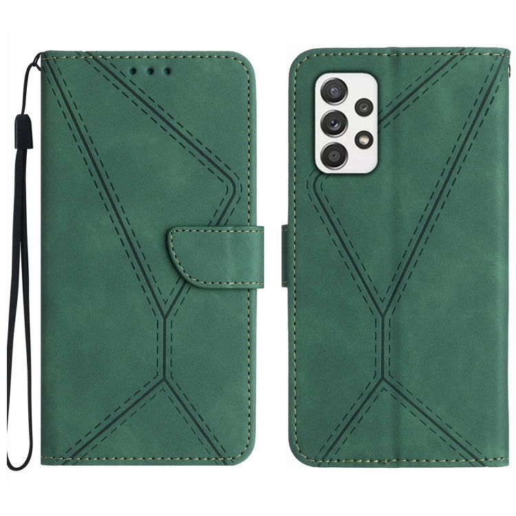 Stitching Embossed Leather Phone Case, For Samsung Galaxy A72 4G/5G, For Samsung Galaxy A73 5G, For Samsung Galaxy F14 5G, For Samsung Galaxy M14 5G, For Samsung Galaxy M33 5G, For Samsung Galaxy M53 5G, For Samsung Galaxy M54 5G