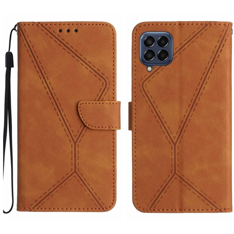 Stitching Embossed Leather Phone Case, For Samsung Galaxy A72 4G/5G, For Samsung Galaxy A73 5G, For Samsung Galaxy F14 5G, For Samsung Galaxy M14 5G, For Samsung Galaxy M33 5G, For Samsung Galaxy M53 5G, For Samsung Galaxy M54 5G