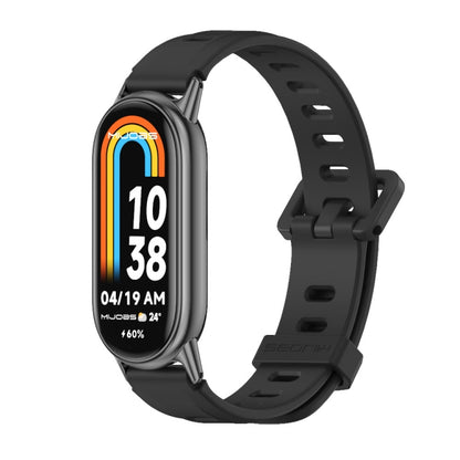 Mijobs Flat Hole Breathable Silicone Watch Band, For Xiaomi Smart Band 10 / 9 / 8