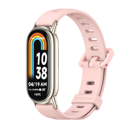 Mijobs Flat Hole Breathable Silicone Watch Band, For Xiaomi Smart Band 10 / 9 / 8