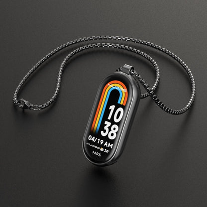 Mijobs Metal Pendant Stainless Steel Watch Necklace, For Xiaomi Smart Band 10 / 9 / 8