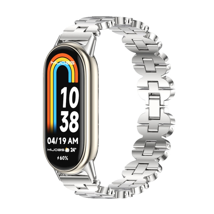 Mijobs Bone Chain Stainless Steel Watch Band, For Xiaomi Smart Band 10 / 9 / 8