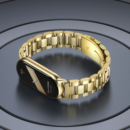 Mijobs Three Bead Stainless Steel Watch Band, For Xiaomi Smart Band 10 / 9 / 8
