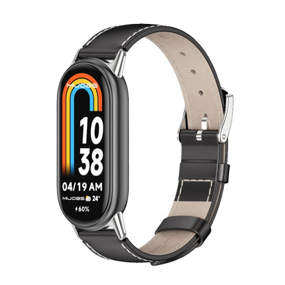 Mijobs Genuine Leather Watch Band, For Xiaomi Smart Band 10 / 9 / 8