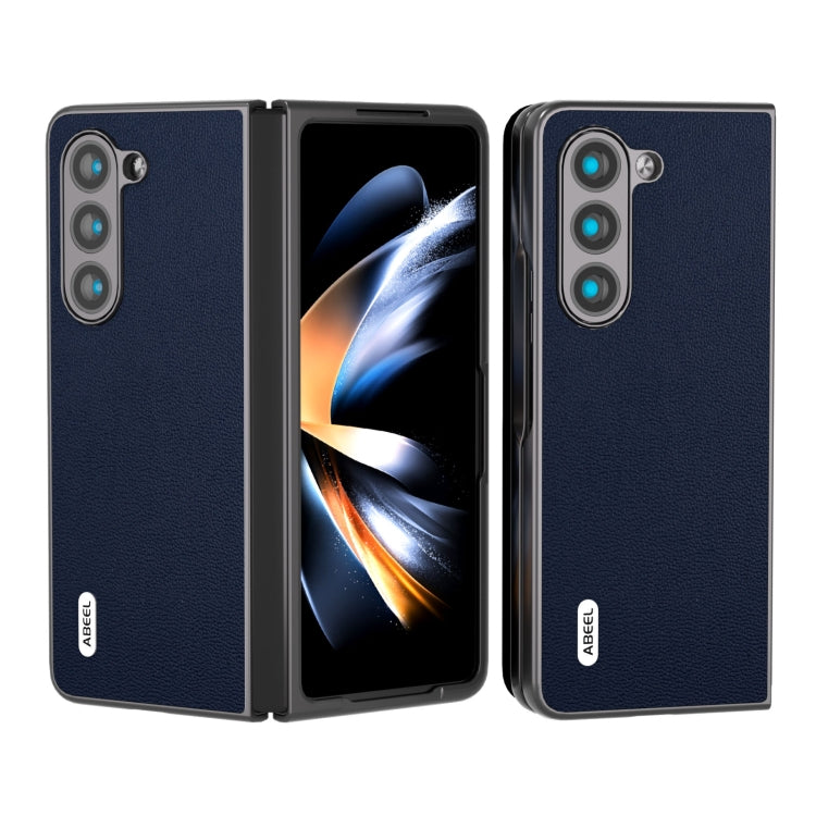 ABEEL Genuine Leather Luolai Series Phone Case, For Samsung Galaxy Z Flip6 / Flip7 FE, For Samsung Galaxy Z Fold6, For Samsung Galaxy Z Fold5, For Samsung Galaxy Z Flip5