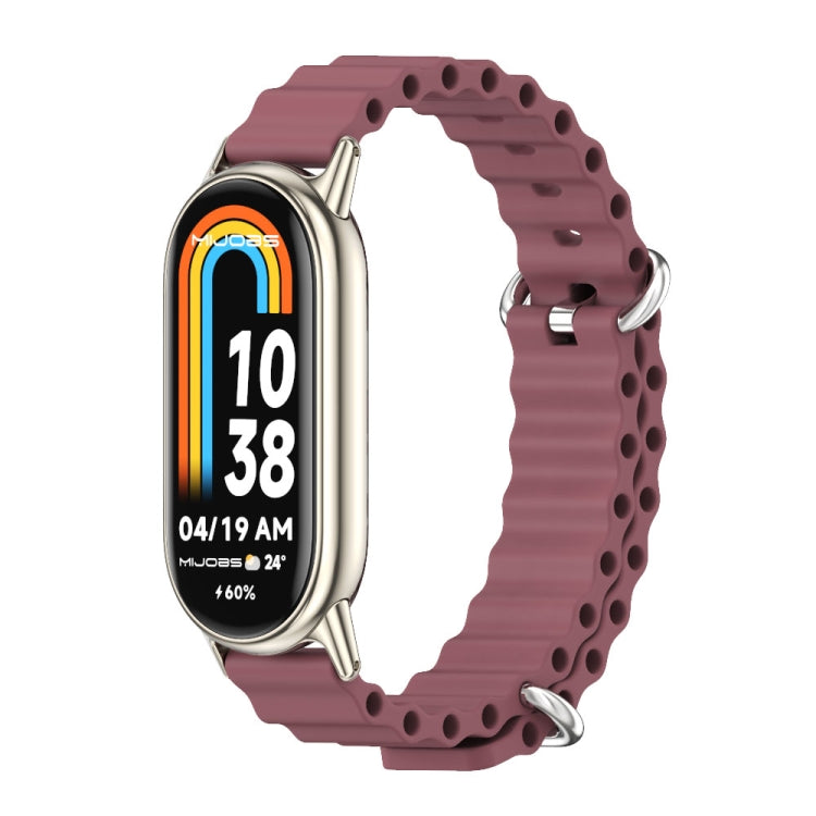 Mijobs Marine Silicone Breathable Watch Band, For Xiaomi Smart Band 10 / 9 / 8