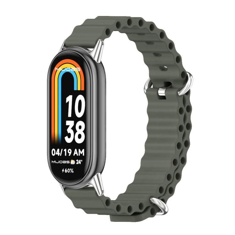 Mijobs Marine Silicone Breathable Watch Band, For Xiaomi Smart Band 10 / 9 / 8