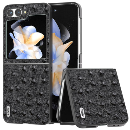 ABEEL Genuine Leather Ostrich Texture Phone Case, For Samsung Galaxy Z Flip6 / Flip7 FE, For Samsung Galaxy Z Fold6, For Samsung Galaxy Z Fold5, For Samsung Galaxy Z Flip5