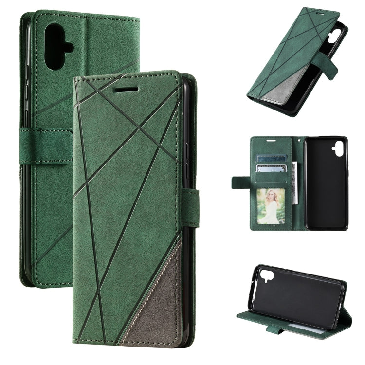 Skin Feel Splicing Leather Phone Case, For Samsung Galaxy A25 5G, For Samsung Galaxy S23 FE 5G, For Samsung Galaxy A24, For Samsung Galaxy A04e /F04, For Samsung Galaxy A34 5G, For Samsung Galaxy A54 5G