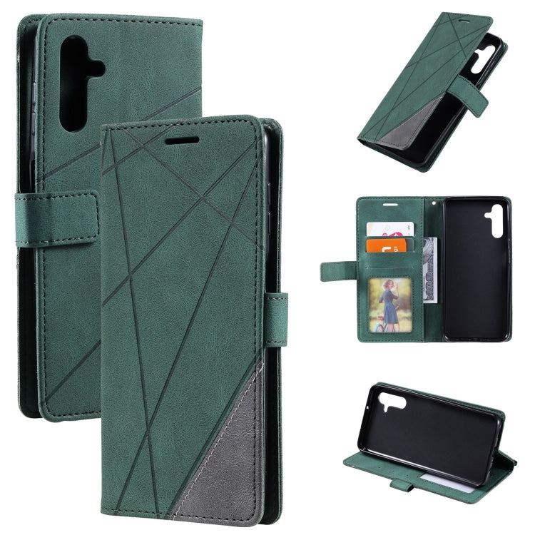 Skin Feel Splicing Leather Phone Case, For Samsung Galaxy A25 5G, For Samsung Galaxy S23 FE 5G, For Samsung Galaxy A24, For Samsung Galaxy A04e /F04, For Samsung Galaxy A34 5G, For Samsung Galaxy A54 5G