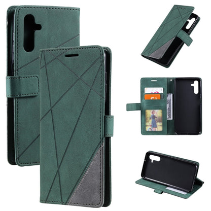 Skin Feel Splicing Leather Phone Case, For Samsung Galaxy A25 5G, For Samsung Galaxy S23 FE 5G, For Samsung Galaxy A24, For Samsung Galaxy A04e /F04, For Samsung Galaxy A34 5G, For Samsung Galaxy A54 5G