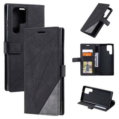 Skin Feel Splicing Leather Phone Case, For Samsung Galaxy Xcover 7, For Samsung Galaxy A55 5G, For Samsung Galaxy A35 5G, For Samsung Galaxy S24 Ultra 5G, For Samsung Galaxy S24+ 5G, For Samsung Galaxy S24 5G, For Samsung Galaxy A15                    ...