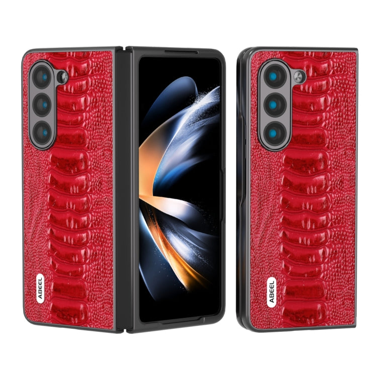 ABEEL Genuine Leather Weilai Series Phone Case, For Samsung Galaxy Z Flip6 / Flip7 FE, For Samsung Galaxy Z Fold6, For Samsung Galaxy Z Fold5, For Samsung Galaxy Z Flip5