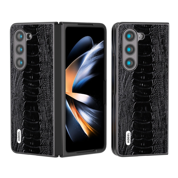 ABEEL Genuine Leather Weilai Series Phone Case, For Samsung Galaxy Z Flip6 / Flip7 FE, For Samsung Galaxy Z Fold6, For Samsung Galaxy Z Fold5, For Samsung Galaxy Z Flip5