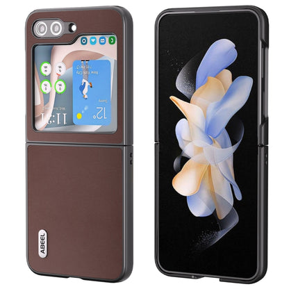 ABEEL Genuine Leather Xiaoya Series Phone Case, For Samsung Galaxy Z Flip6 / Flip7 FE, For Samsung Galaxy Z Fold6, For Samsung Galaxy Z Fold5, For Samsung Galaxy Z Flip5