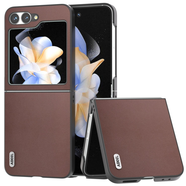 ABEEL Genuine Leather Xiaoya Series Phone Case, For Samsung Galaxy Z Flip6 / Flip7 FE, For Samsung Galaxy Z Fold6, For Samsung Galaxy Z Fold5, For Samsung Galaxy Z Flip5