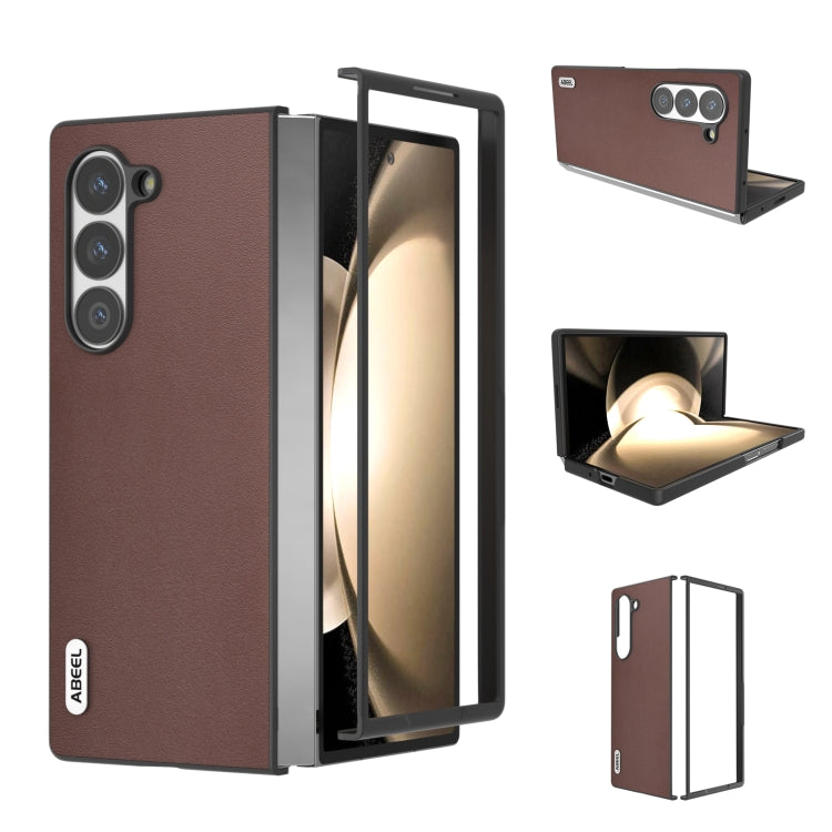 ABEEL Genuine Leather Xiaoya Series Phone Case, For Samsung Galaxy Z Flip6 / Flip7 FE, For Samsung Galaxy Z Fold6, For Samsung Galaxy Z Fold5, For Samsung Galaxy Z Flip5