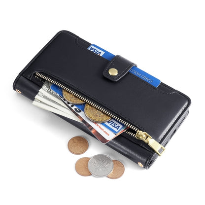 Sheep Texture Cross-body Zipper Wallet Leather Phone Case, For Samsung Galaxy M34 5G / F34 5G, For Samsung Galaxy S23 FE 5G, For Samsung Galaxy M54 5G, For Samsung Galaxy F14 5G, For Samsung Galaxy A34 5G, For Samsung Galaxy A54 5G                     ...