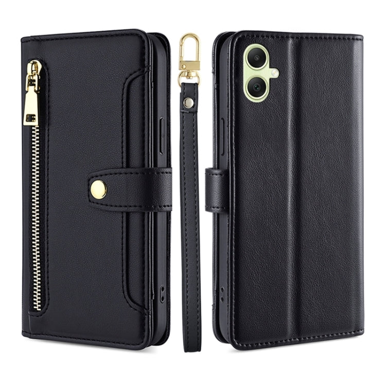 Sheep Texture Cross-body Zipper Wallet Leather Phone Case, For Samsung Galaxy M55 5G, For Samsung Galaxy M15, For Samsung Galaxy Xcover 7 5G, For Samsung Galaxy S24 Ultra 5G, For Samsung Galaxy S24+ 5G, For Samsung Galaxy S24 5G, For Samsung Galaxy A05...