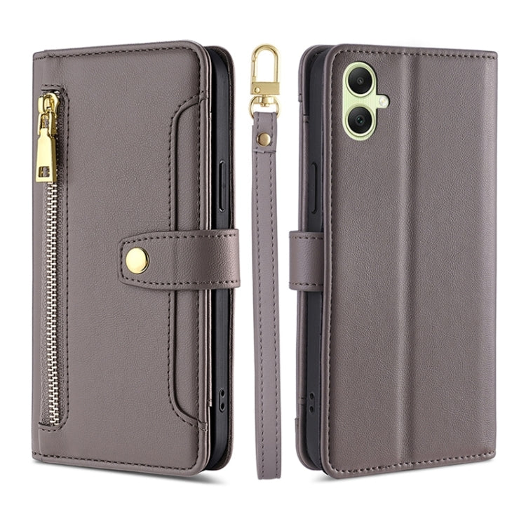 Sheep Texture Cross-body Zipper Wallet Leather Phone Case, For Samsung Galaxy M55 5G, For Samsung Galaxy M15, For Samsung Galaxy Xcover 7 5G, For Samsung Galaxy S24 Ultra 5G, For Samsung Galaxy S24+ 5G, For Samsung Galaxy S24 5G, For Samsung Galaxy A05...