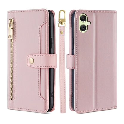 Sheep Texture Cross-body Zipper Wallet Leather Phone Case, For Samsung Galaxy M55 5G, For Samsung Galaxy M15, For Samsung Galaxy Xcover 7 5G, For Samsung Galaxy S24 Ultra 5G, For Samsung Galaxy S24+ 5G, For Samsung Galaxy S24 5G, For Samsung Galaxy A05...