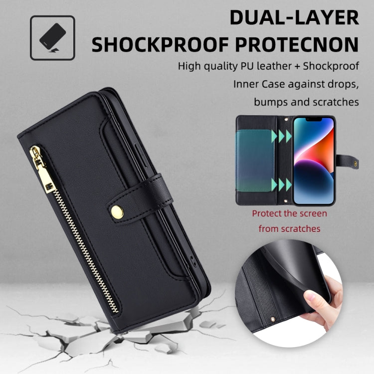 Sheep Texture Cross-body Zipper Wallet Leather Phone Case, For Samsung Galaxy A13 4G, For Samsung Galaxy M52 5G, For Samsung Galaxy S22+ 5G, For Samsung Galaxy S22 5G, For Samsung Galaxy A13 5G, For Samsung Galaxy A52 5G / 4G / A52s 5G                 ...