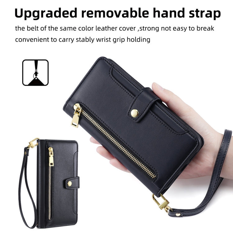 Sheep Texture Cross-body Zipper Wallet Leather Phone Case, For Samsung Galaxy A22 5G, For Samsung Galaxy S21 FE 5G, For Samsung Galaxy S21 5G, For Samsung Galaxy A32 4G, For Samsung Galaxy S21+ 5G, For Samsung Galaxy S21 Ultra 5G, For Samsung Galaxy A1...
