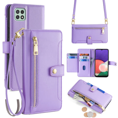 Sheep Texture Cross-body Zipper Wallet Leather Phone Case, For Samsung Galaxy A22 5G, For Samsung Galaxy S21 FE 5G, For Samsung Galaxy S21 5G, For Samsung Galaxy A32 4G, For Samsung Galaxy S21+ 5G, For Samsung Galaxy S21 Ultra 5G, For Samsung Galaxy A1...