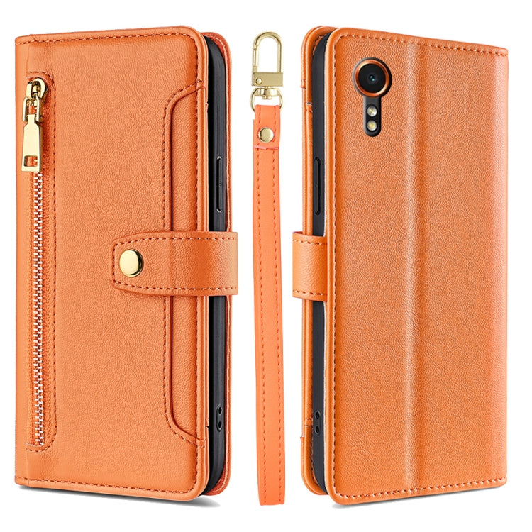 Sheep Texture Cross-body Zipper Wallet Leather Phone Case, For Samsung Galaxy M55 5G, For Samsung Galaxy M15, For Samsung Galaxy Xcover 7 5G, For Samsung Galaxy S24 Ultra 5G, For Samsung Galaxy S24+ 5G, For Samsung Galaxy S24 5G, For Samsung Galaxy A05...