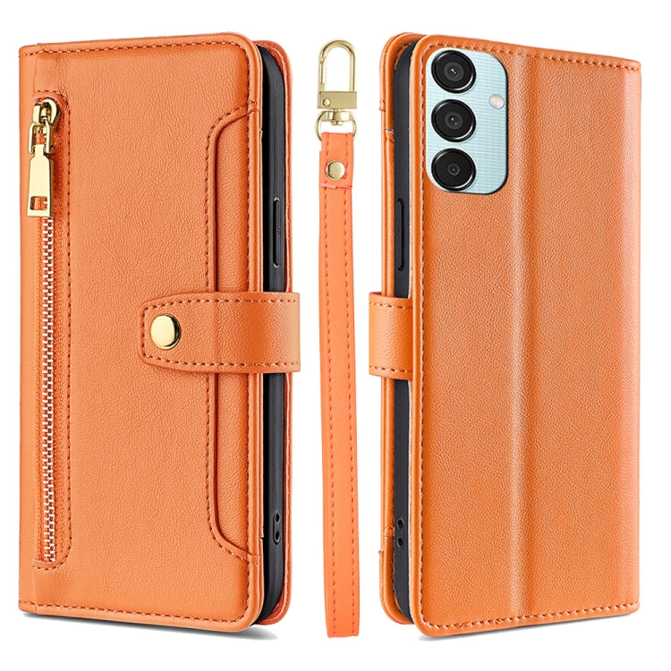 Sheep Texture Cross-body Zipper Wallet Leather Phone Case, For Samsung Galaxy M55 5G, For Samsung Galaxy M15, For Samsung Galaxy Xcover 7 5G, For Samsung Galaxy S24 Ultra 5G, For Samsung Galaxy S24+ 5G, For Samsung Galaxy S24 5G, For Samsung Galaxy A05...