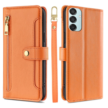 Sheep Texture Cross-body Zipper Wallet Leather Phone Case, For Samsung Galaxy M55 5G, For Samsung Galaxy M15, For Samsung Galaxy Xcover 7 5G, For Samsung Galaxy S24 Ultra 5G, For Samsung Galaxy S24+ 5G, For Samsung Galaxy S24 5G, For Samsung Galaxy A05...